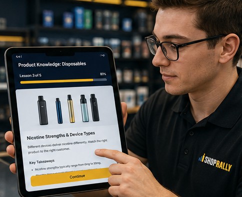 Concept visual: training module on a tablet